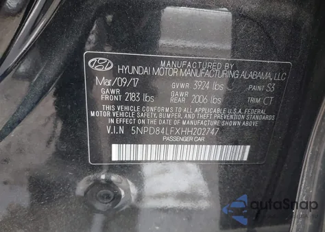 2017 Hyundai Elantra Value Edition from USA, damaged, VIN 5NPD84LFXHH202747